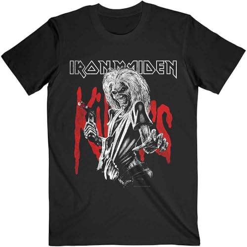 Rock Off officially licensed products Iron Maiden T Shirt Killers Eddie Large Graphic Distressed Nouveau Officiel Size XL