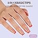 Misssix XBASICTIPS Red French Tip Press On Nails, 150Pcs French Gel Nail Tips Short Square, Soft Gel Pre-shaped No Need to File 3 in 1 Tips, Fake Nails for Nail Art DIY Extension Designs 15 Sizes