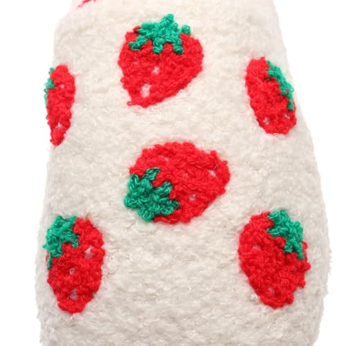 Cute Fruit Slippers Women Fuzzy Peach Strawberry Winter Plush House Cozy Indoor Slippers Anti-Slip Warm Cotton Home Shoes2