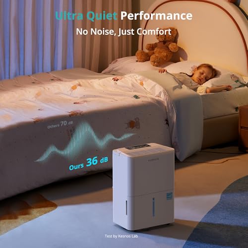 Image of 30 Pints Energy Star Dehumidifier for Home, Ultra-Quiet 36 dB, 2500 Sq. Ft.