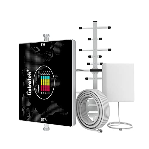 Lintratek 5 Bands Cell Phone Signal Booster Amplifier for Home 4G LTE Verizon AT&T T-Mobile Sprint Signal Booster Repeater for Band 12/17 / 13/5 / 2/4, Boost Data and Voice