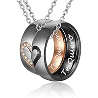 Gkmamrg San Valentin Regalo aniversario Pareja Collar - Corazón