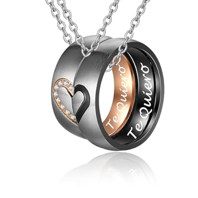 Gkmamrg San Valentin Regalo aniversario Pareja Collar - Corazón Anillos Colgante para Parejas de Rompecabezas, el Mejor Regalo para ti y tu Amante (Moderno) | Ya disponible en tu tienda friki favorita! En mundofriki.es!