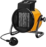 Electric Ceramic PTC Fan Space Heater 3 Settings & Adjustable Thermostat 2KW & 3KW Home office Workshop (2KW Ceramic Heater)
