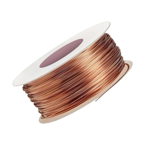 Dulynva Alambre de Cobre Puro 1mm x 20m Alambre de Cobre Puro Desnudo para Jardinería Cultivo Plantas Vegetales Electrocultivo Motor Electromagnético Bricolaje Proyectos
