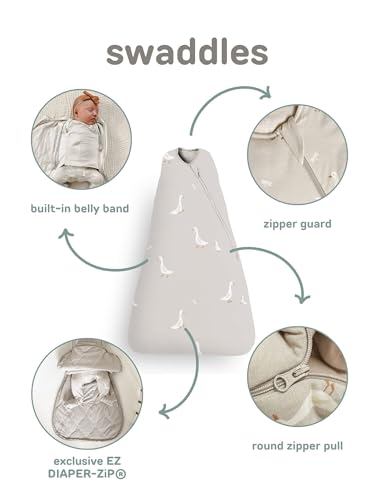 Image of GUNAMUNA Swaddle Sleep Sack for Babies Infants and Toddlers, Easy Diaper Changes, 1.0 TOG