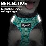 PUPTECK Dog Harness and Leash Set for Small Medium Dogs No Pull Step-in Soft Mesh Puppy Cat Vest Harnesses Reflective at Night, Green S - Image 5