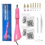 esseelove Hotfix Rhinestones Applicator, DIY Hot Fix Rhinestone Setter, Hot Fixed Wand Kit, Bedazzler Kit with Rhinestones, 7 Tips, Pencils and Tweezers