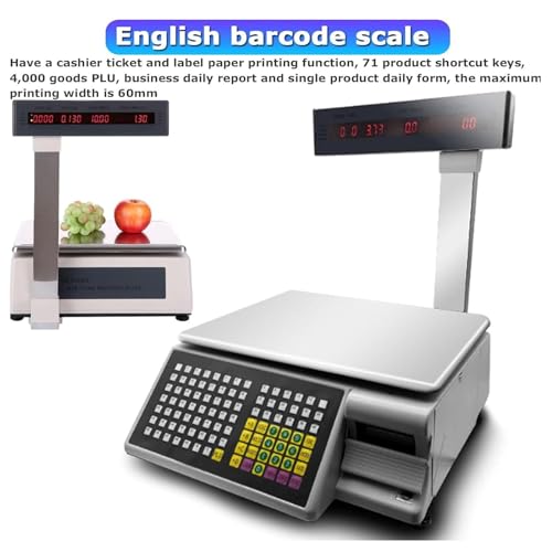 Báscula Digital con Impresora y Pantalla LCD Dual miniatura 4