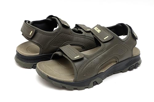 Image of GIBBON'S Men's Outdoor Sports Sandals with Adjustable Velcro Straps | Lightweight Comfortable Trekking Sandals | Anti-Slip Durable Sole | Casual Walking Hiking Sandals for Men