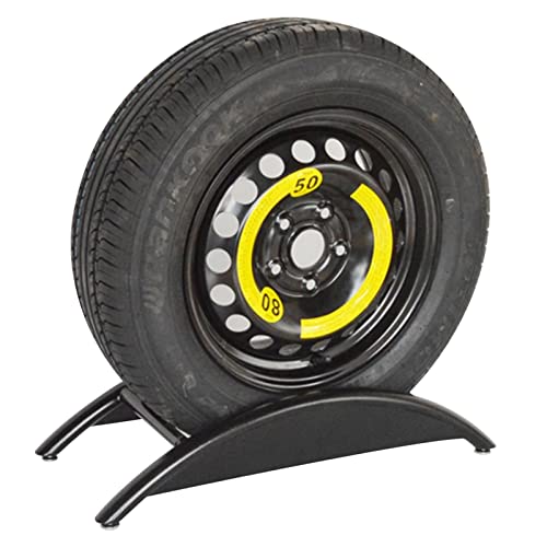 ZIMGOD Adjustable Tire Rack Shelf, Black Garage Storage Holder, Sturdy Tire Rims Display Stand/Tire Shelf Base, Perfect for Motorcycle/Car Tires