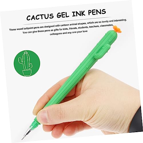 10 bolígrafos de gel cactus con tinta marrón miniatura 3