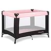 Dream On Me Nest Portable Baby Playard, Lightweight Foldable Travel Play & Nap Space with Carry Bag, Breathable Mesh Sides for Infants & Toddlers, Compact Indoor Outdoor Use, Pink