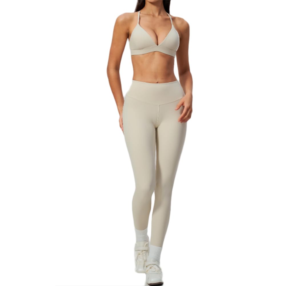 Reggiseno Sport Coppa Triangolare + Leggings Yoga Vita Alta