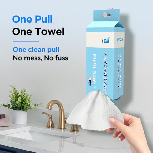 Image of ITO Face Towels, Ultra-Soft & Extra Thick Cleansing Towels for Sensitive, Dry & Oily Skin, Facial Tissue, Makeup Remover Disposable Towels (60 Count (EF Pack of 3))