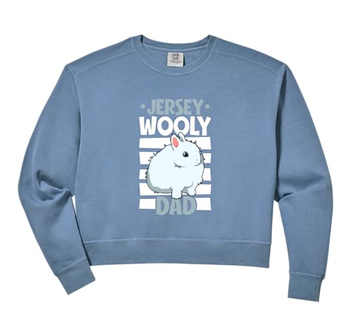 Womens Jersey Wooly Dad Comfort Colors Crop Sweatshirt