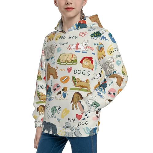 Dogs Funny Pets Kid Hoodies Boys Sweatshirts Girls Pullover with Pocket2