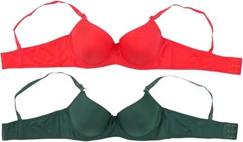 Image of ToBeInStyle Women's Pack of 6 Padded Assorted Styles Supportive Bras Cup Size - A to DDD