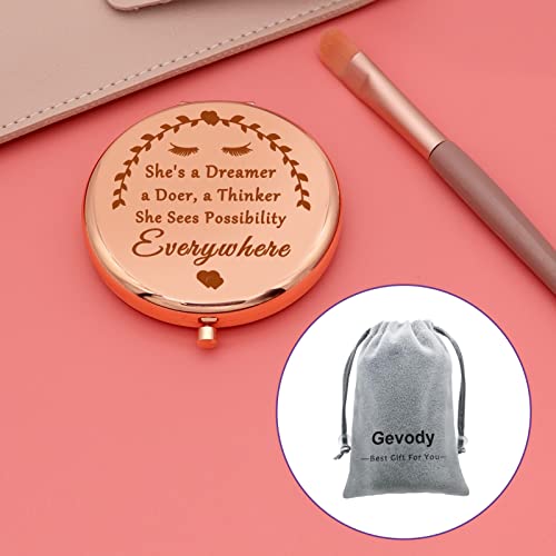 Inspirational Gift For Teens Girl Motivational Birthday Personal Makeup Mirror Gift For Women Boss Daughter Leader Mom Coworker Friendship Gift Compact Mirror Graduation Gift Travel Makeup Mirror #TOP6