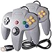 2 Pack Classic USB N64 Controller, Retro N64 Bit PC Wired Game Pad Controllers Joystick for Windows PC and Mac Linux Retro Pie Gray