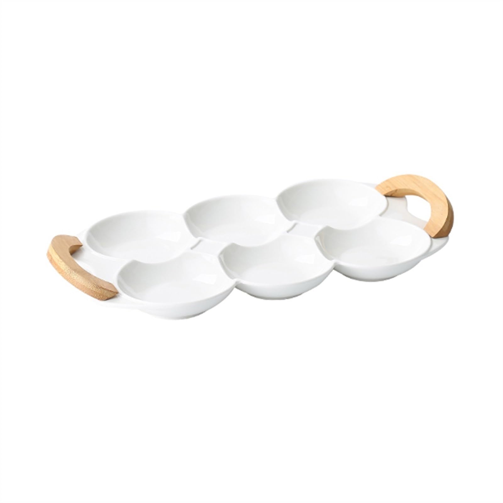 Assiette à salade séparateur en céramique pour éviter de mélanger vos plats