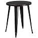 Flash Furniture 24'' Round Black-Antique Gold Metal Indoor-Outdoor Table