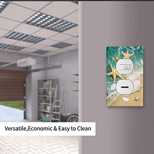 Starfish Duplex Outlet Cover Wall Plates Decorate Outlet Covers For Electrical Outlets Switch Plate Decorative Wallplate Plug Cover 4.5 * 2.76 Inches #TOP6