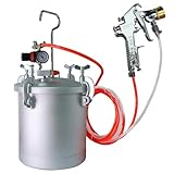 10L Air Paint Pressure Pot Tank,Paint Sprayer for House Painting,70PSI Max with Spray Gun Inner Pot Regulator