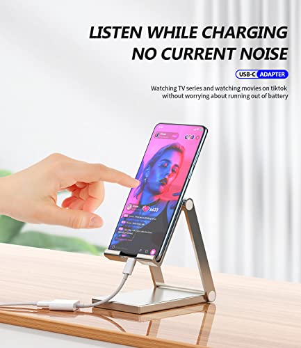 Usb-C To 3.5Mm Headphone Adapter(2In1) Dac Type C Aux Jack Splitter Charger Audio Dongle Cord Accessories For Samsung Galaxy S20 S21 Fe S22 Ultra Note10 S9 S10 Google Pixel Lg Ipad Pro Air 4 2022 #TOP2