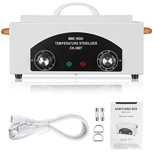 Soiiw High Temperature Sterilizer 110V 300W Nail Tool Sterilizer Dry Heat Sterilizer Dental Tool Sterilizer esterilizador de manicura 1.5L Salon Equipment for Metal Tools with Handle