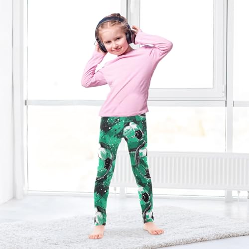 Girls' Leggings Green Football Kids Yoga Tights Pants 1 Pack 208492784