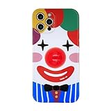 TRADAY Halloween Cartoon Cute Funny Clown Kawaii Soft TPU iPhone Case Compatible with iPhone 12 Pro Max