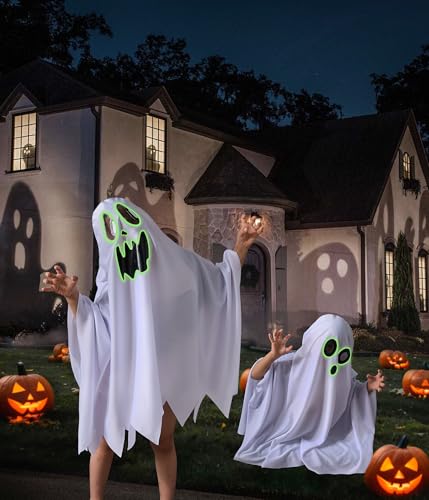 Disfraz unisex de fantasma para niños y niñas miniatura 4