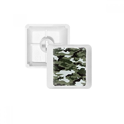 Teclas PBT OEM blancas sin impresión con diseño camuflaje ilustrado para teclado mecánico