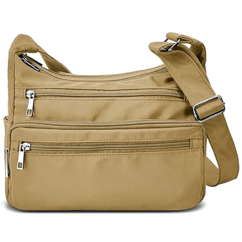 Image of VOLGANIK ROCK RFID Purses for Women Fabric Nylon Multi Pocket Crossbody Bag Ladies Travel Handbag