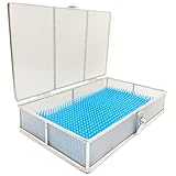 Instrument Tray with Silicone Mat&Lid, 11.81'x7.87'x2.75' (30x20x7cm), 304 Stainless Steel Sterilization Basket–Ultrasonic Perforated Mesh Tray for Ophthalmic, ENT Instruments, Cleaning&Sterilization