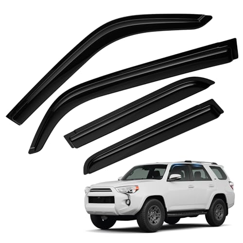 Image of 4Runner Rain Guard - Window Visors for Toyota 4Runner 2010-2024, Out-Channel Side Window Rain Guards for 4Runner, 4PCS, Black, Car Accessories