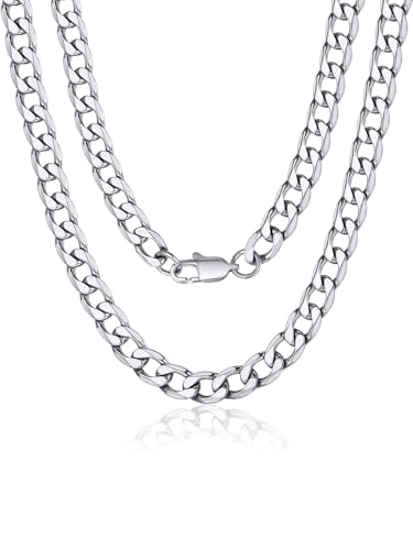 Chaine acier inoxydable homme ne rouille pas collier cubaine miami anti allergie