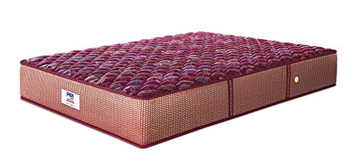 Image of peps Springkoil Bonnell 6-inch Single Size Spring Mattress (Maroon, 84x30x06) with 1 Free Pillow