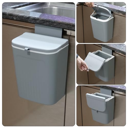 Caneca de Basura Plástica para Pared 12 L con Tapa miniatura 5