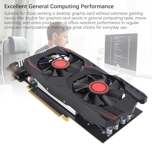 Image of Yunir GTX550TI Graphics Card,6GB GDDR5 192Bit Gaming Video Card,PCI Express 2.0 16X Interface, HDMI, DVI, VGA, Double Fan, Computer Video Card for Working Gaming