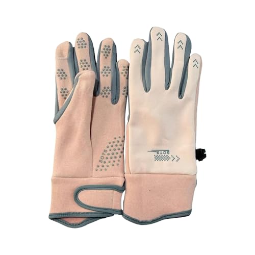 Guantes de esquí de invierno táctiles con forro grueso impermeable