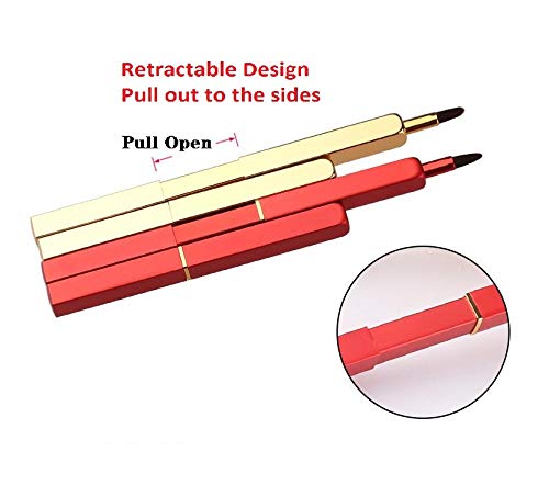 Miniatura 3 de Exquisitos aplicadores profesionales de pinceles de labios, pinceles retráctiles, herramienta de pincel de maquillaje brillante para lápiz labial