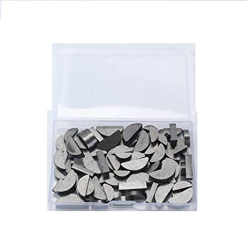 Nisorpa Woodruff Key Set Metal 80Pcs Metric Woodruff Key Assortment Half Moon Gear Shaft Drive Flywheel Key Pulley Crank Fasteners #TOP1