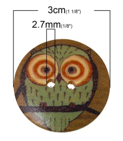 50 Boutons Ronds En Bois De 15mm, Pour La Couture, L'artisanat