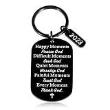 Baptism Gifts for Women Men Christian Bible Verse Religious Gift for Friends Faith Keychain 2023 Gra