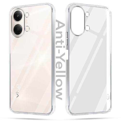 Image of Jkobi Lifetime Anti-Yellow Clear Back Cover Case for Vivo Y11 | Vivo Y21 5G (Sleek Hard Crystal | Shockproof and Camera Protection)