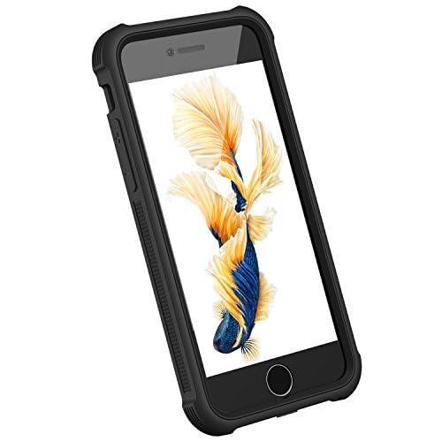 iPhone 6s Case, JETech Fortress Series iPhone 6/6s Case 4.7 2-Piece Protection Against Drops, Bumps and Shock w/Built-in Screen Protector for Apple iPhone 6s and iPhone 6 (Black/Black) - 3250