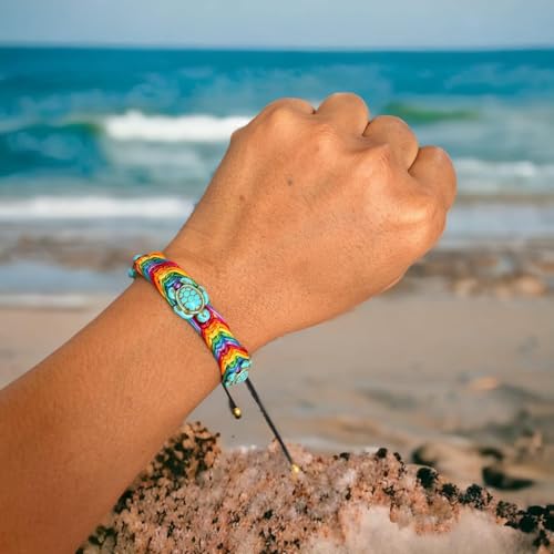 Pulsera trenzada macramé orgullo LGBT para hombre y mujer miniatura 3