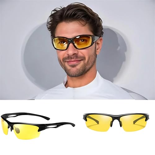 Night Driving Glasses for Men,night vision glasses for driving Women with Yellow Polarized Lenses, TR90 Frame4